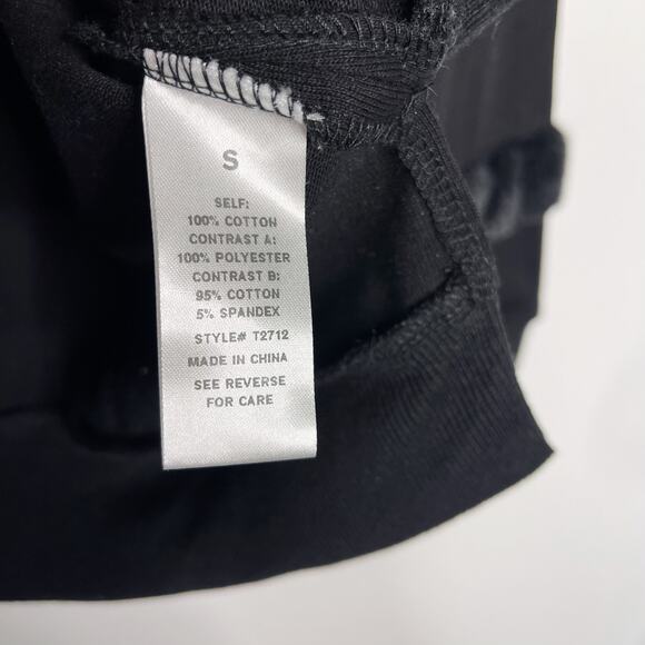 New See and Be Seen Large L Black Faux Fur Striped Detail Crew Neck Sweatshirt - Picture 10 of 11